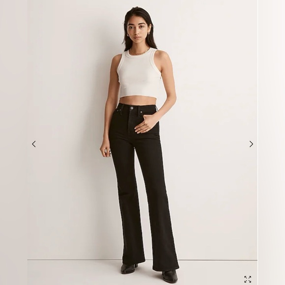 NWT Madewell The Perfect Vintage Flare Jean in Black /  Sherborn Wash Size 26 - Picture 1 of 13